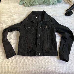 Free People Black Denim Jacket